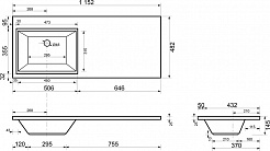 Style Line Мебель для ванной Даллас 115 L Люкс Plus 2 ящика подвесная белая – фотография-14